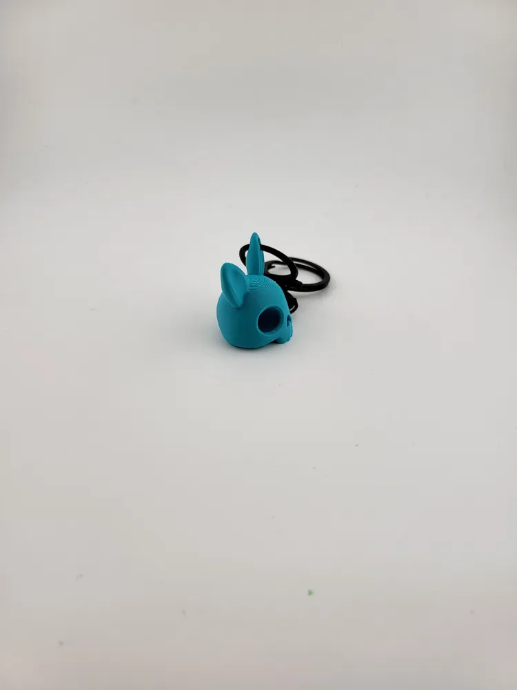 Blue Bunny Skull keychain keyring thumbnail 4