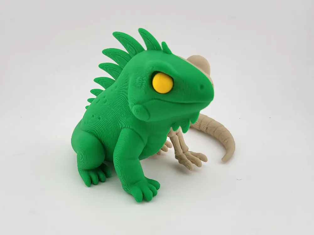 Kawaii Iguana Skeleton Keychain Reptile Skeleton