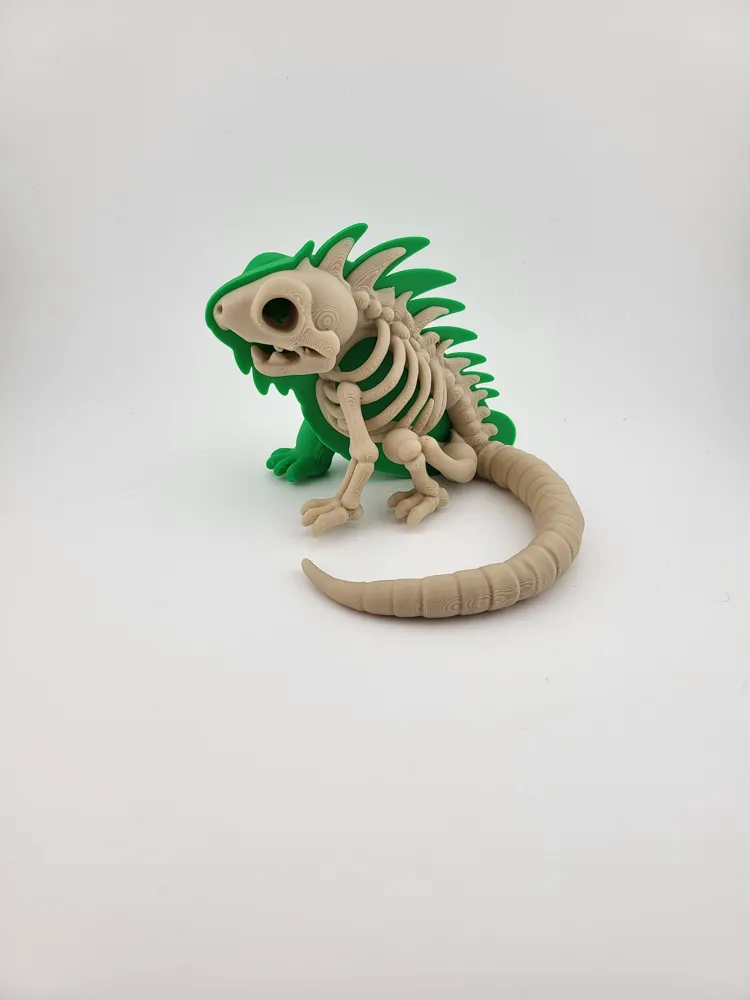 Kawaii Iguana Skeleton Keychain Reptile Skeleton thumbnail 4