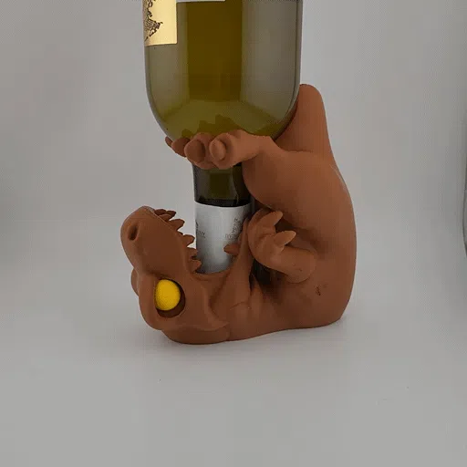 Baby Velociraptor Wine Bottle Holder Dinosaur thumbnail 2