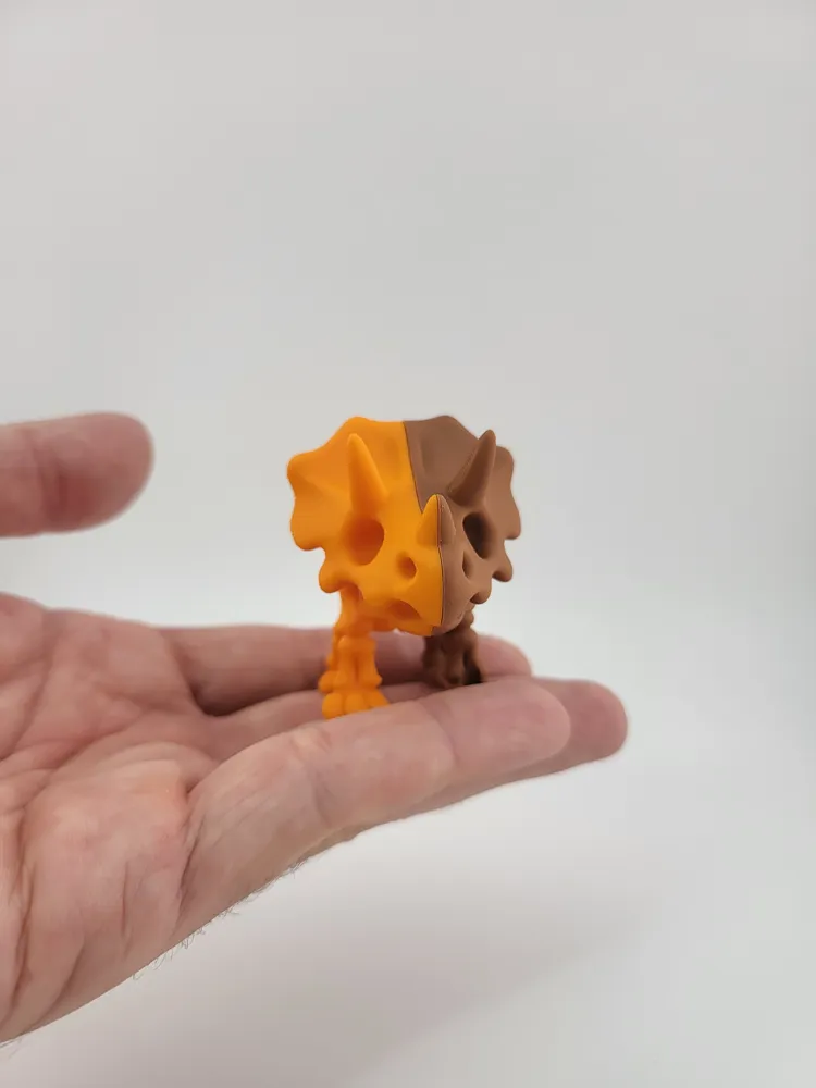 Kawaii Triceratops Keychain Cute Dinosaur key thumbnail 3