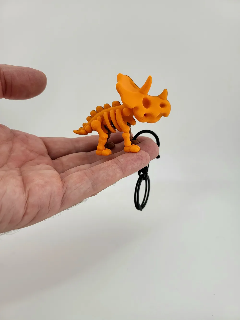 Kawaii Triceratops Keychain Cute Dinosaur key thumbnail 4