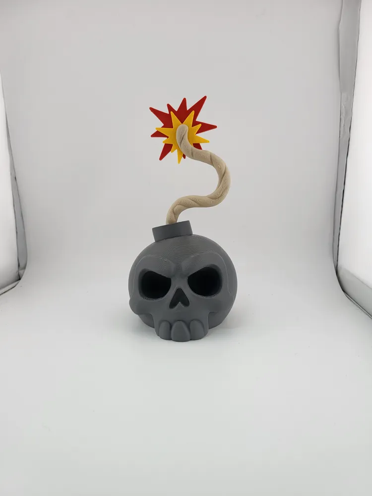 Kawaii Skull Bomb 3D Print thumbnail 2