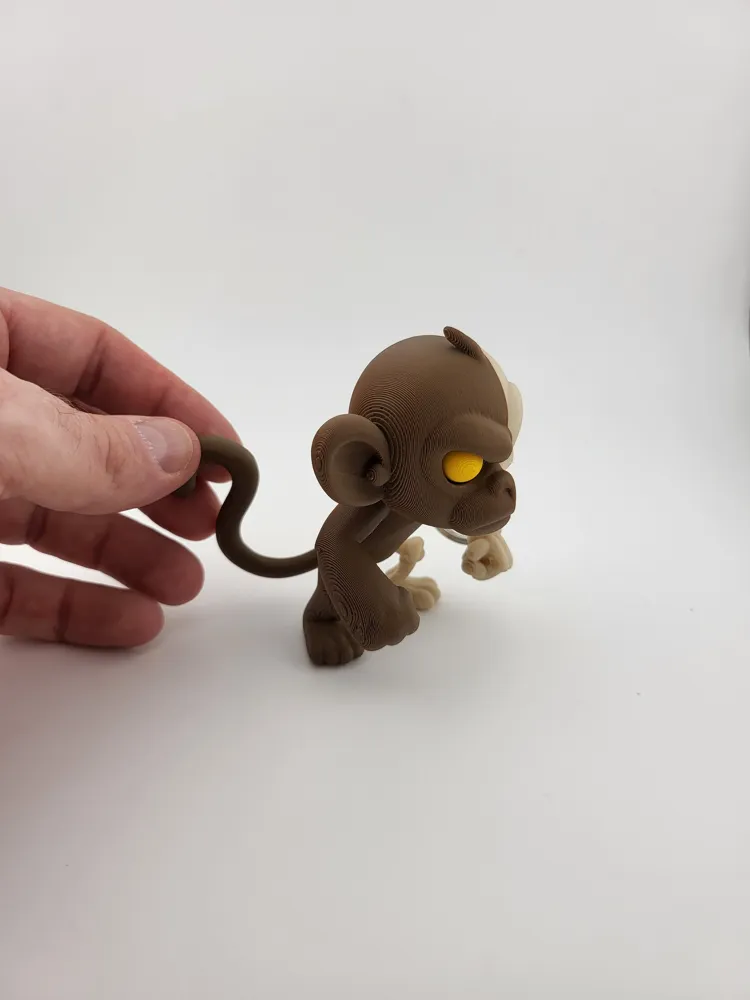 Kawaii Monkey Skeleton Keychain - Cute Charm thumbnail 4