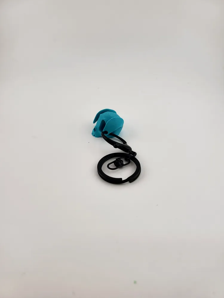 Tiny Puppy Skull Keychain kawaii dog thumbnail 2
