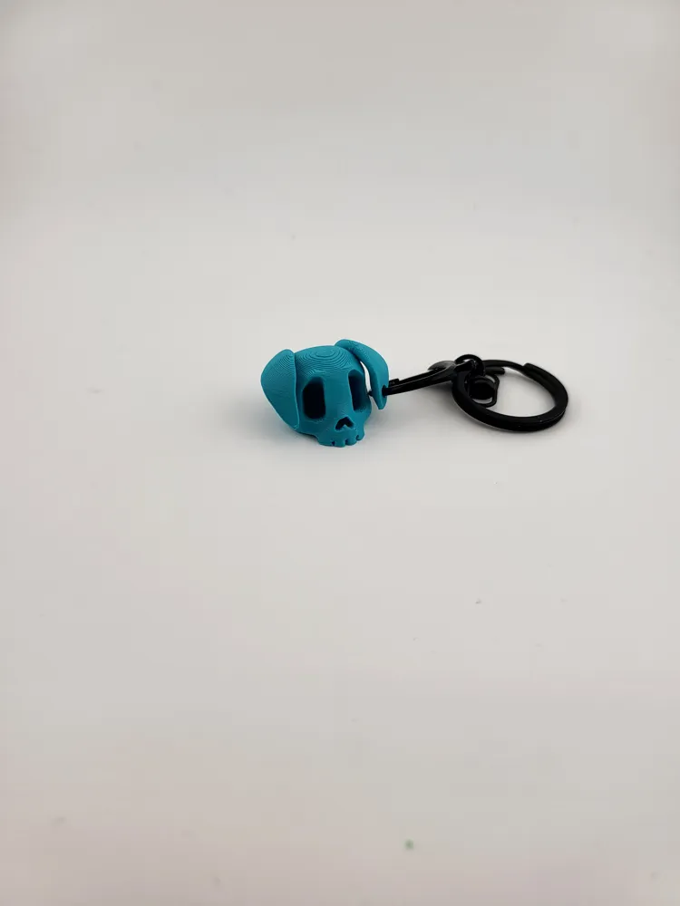 Tiny Puppy Skull Keychain kawaii dog thumbnail 4