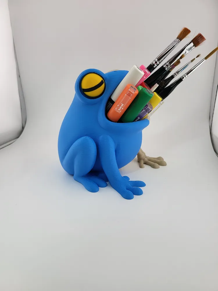 Half Frog Skeleton Pen Holder Desk Organizer thumbnail 2