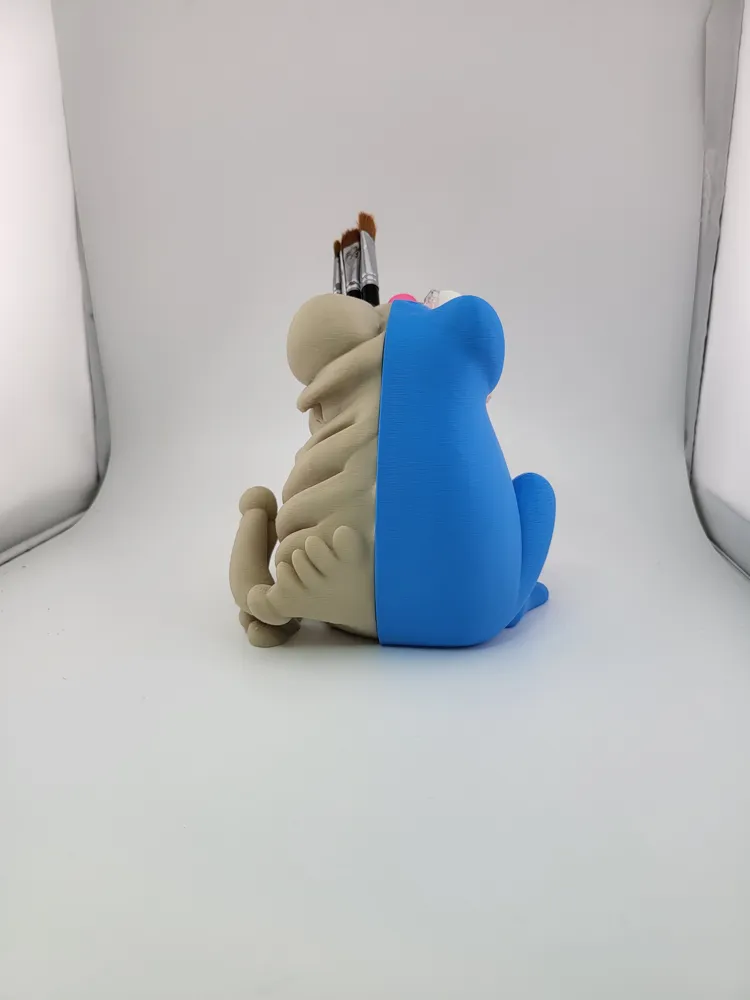 Half Frog Skeleton Pen Holder Desk Organizer thumbnail 3