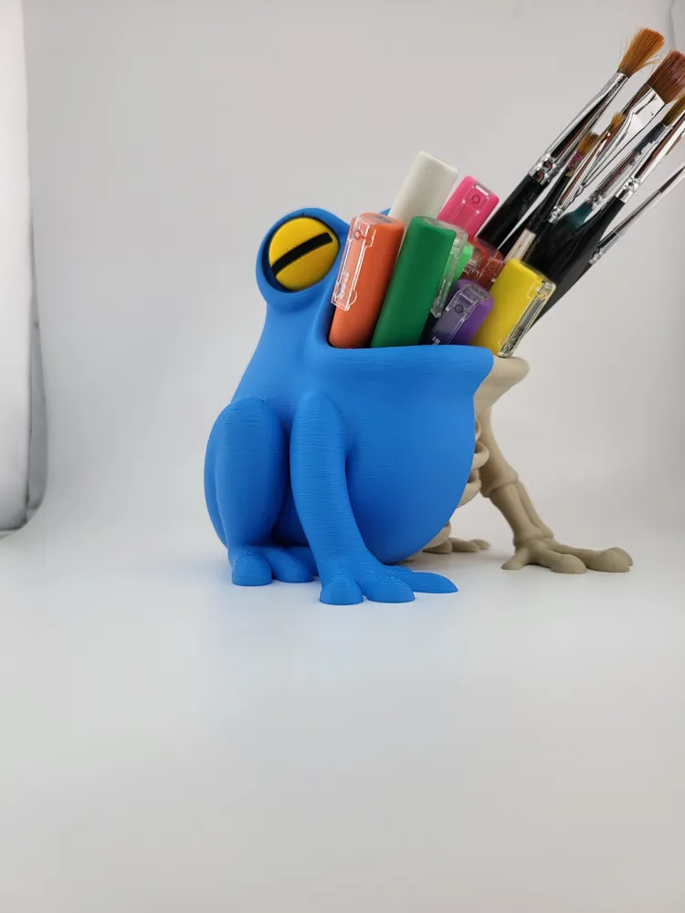 Half Frog Skeleton Pen Holder Desk Organizer thumbnail 4