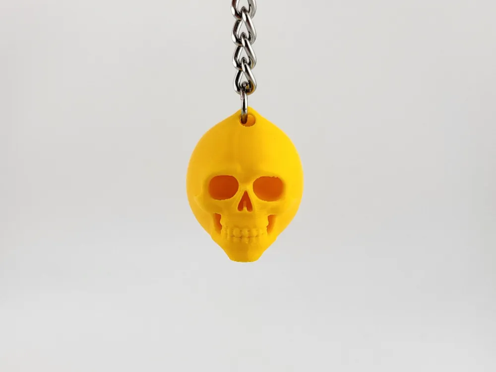 Lemon Skull Keychain Kawaii Cute Fruit Skull