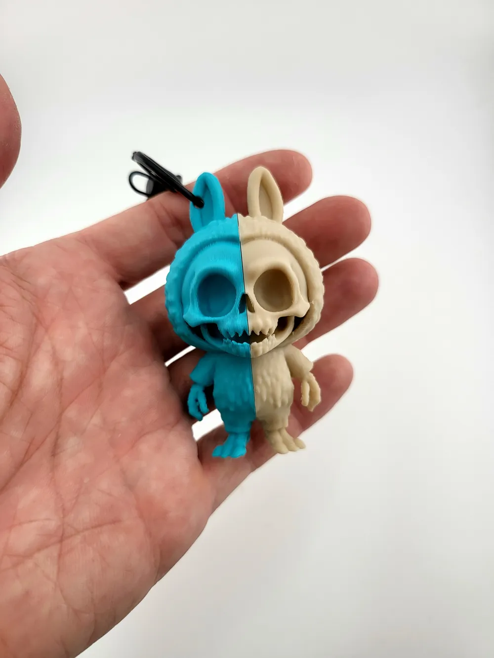 la bubu pop mart style Skeleton Keychain cute thumbnail 2