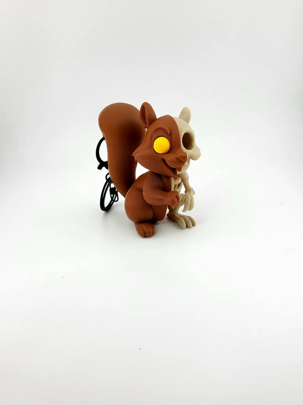 Kawaii Skeleton Squirrel Keychain Animal Keyring thumbnail 2