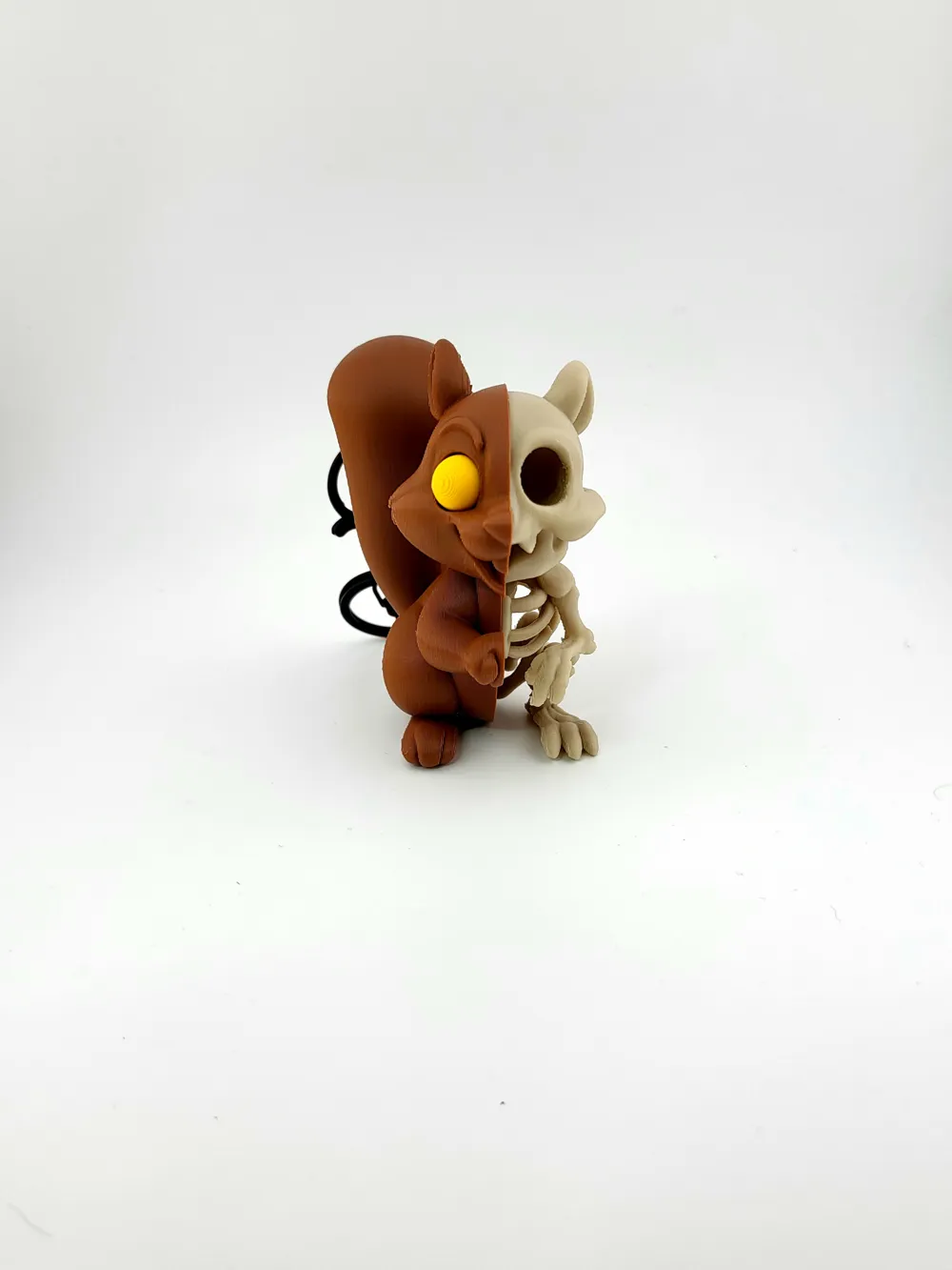 Kawaii Skeleton Squirrel Keychain Animal Keyring thumbnail 3