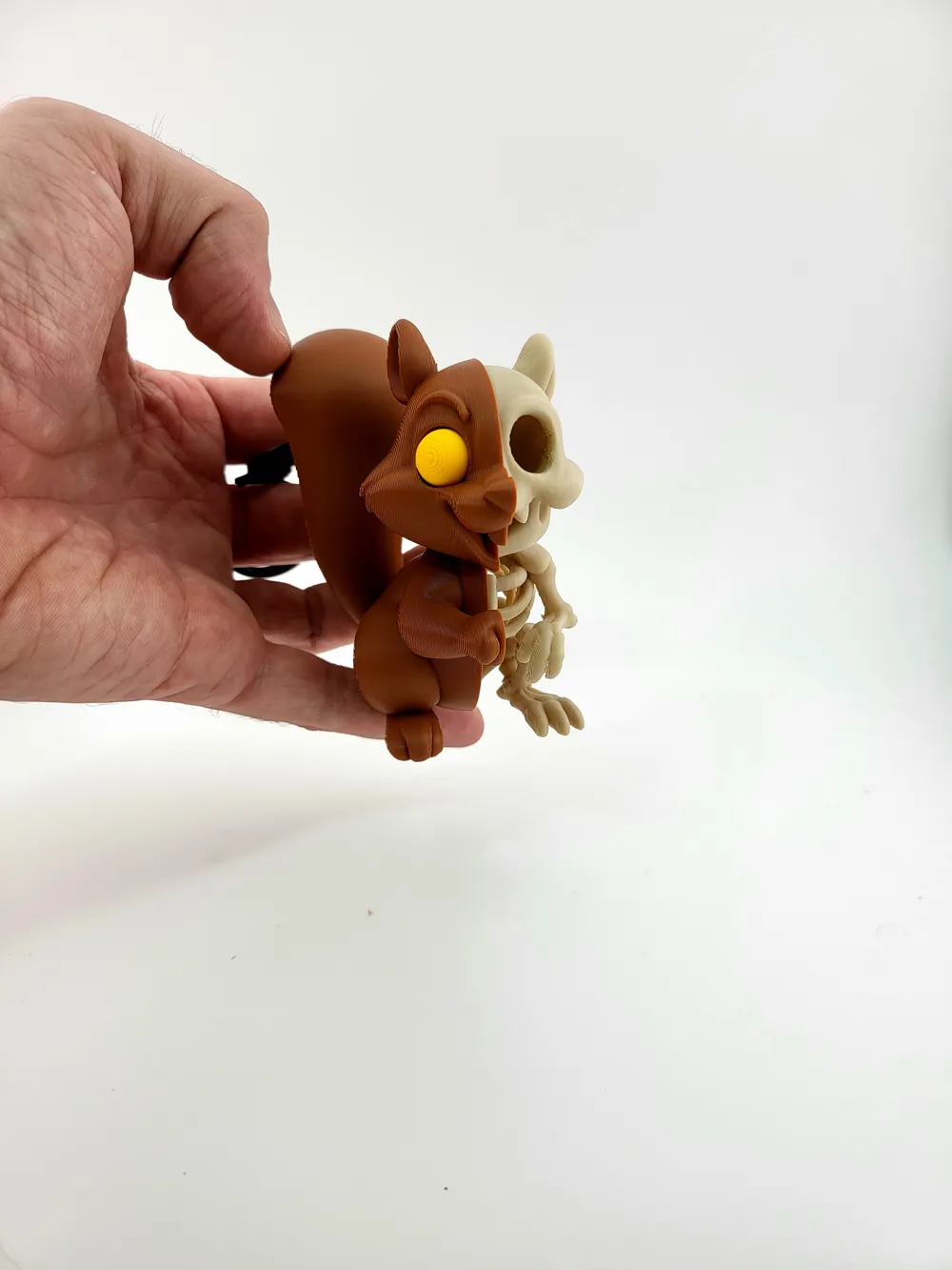 Kawaii Skeleton Squirrel Keychain Animal Keyring thumbnail 4