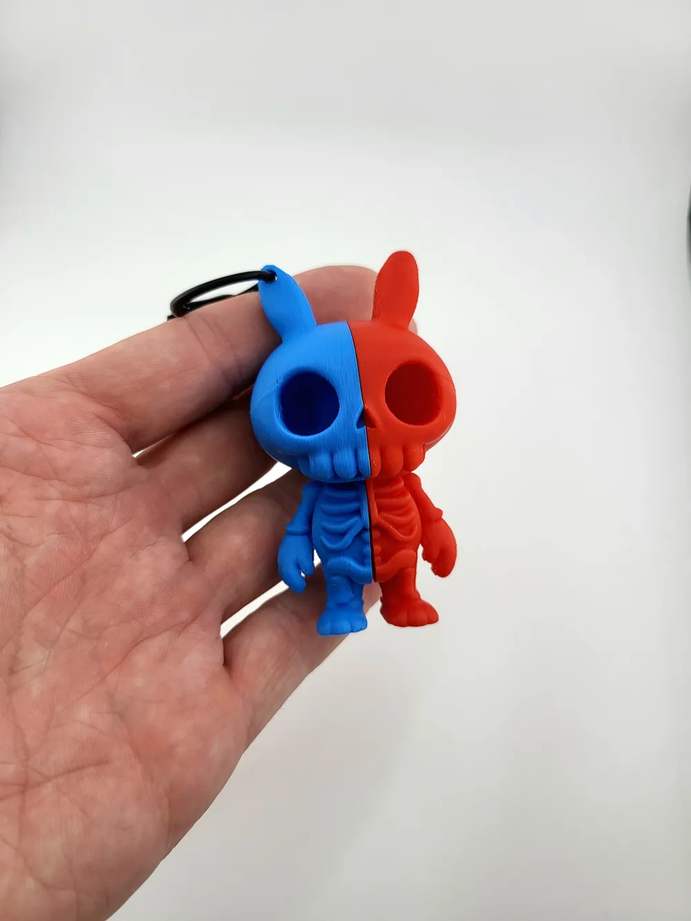 la bubu pop mart style Skeleton Keychain bunny thumbnail 2