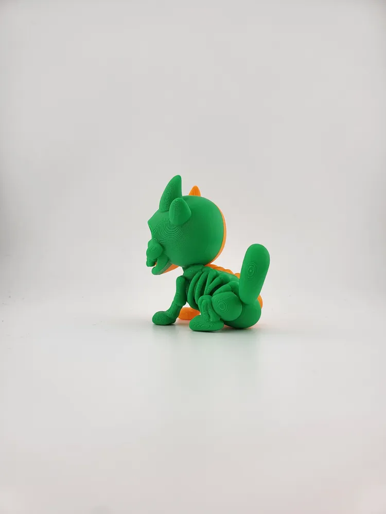 Colorful Demon Puppy Skeleton Figurine kawaii thumbnail 2