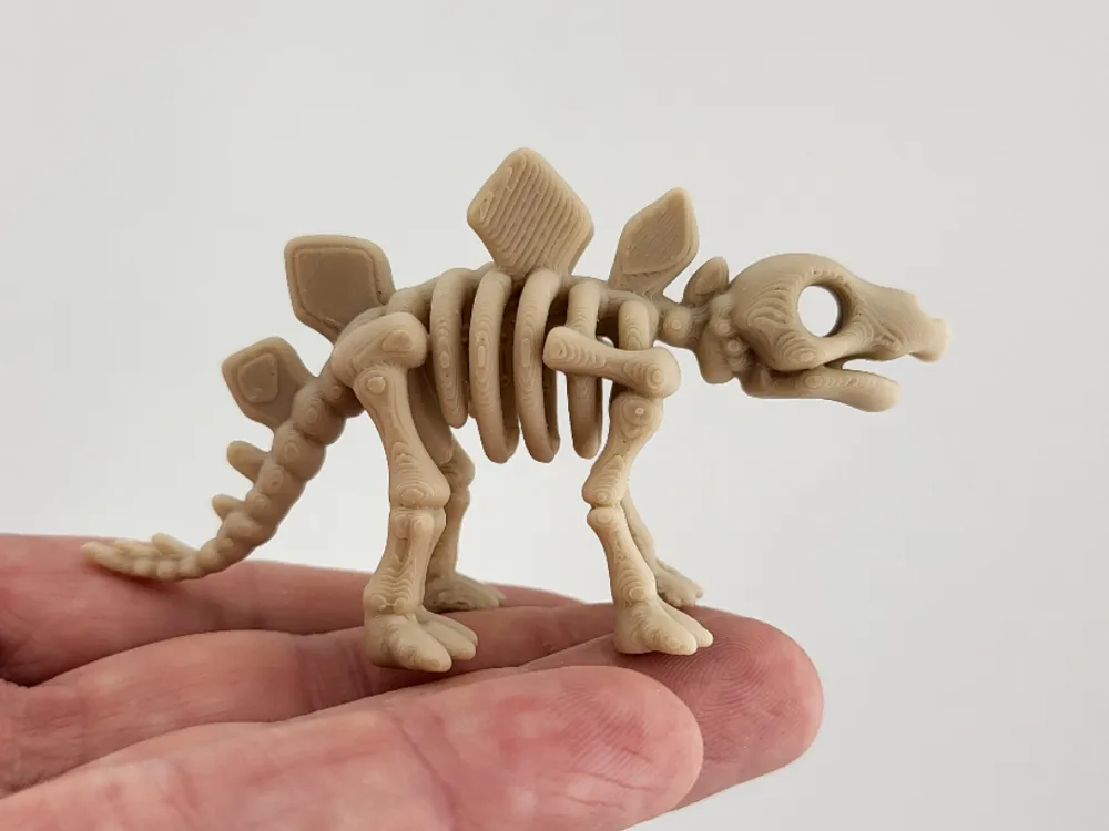 kawaii Stegosaurus Skeleton Keychain dinosaur cute