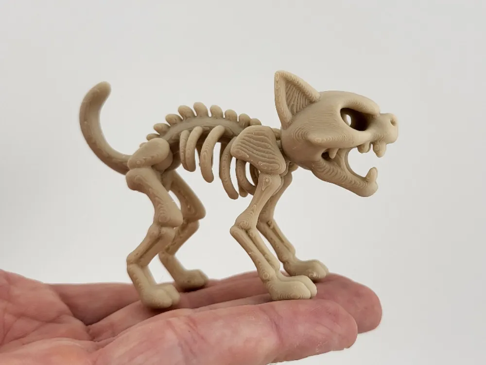 Skeleton Cat Figurine Cute Halloween skull Style