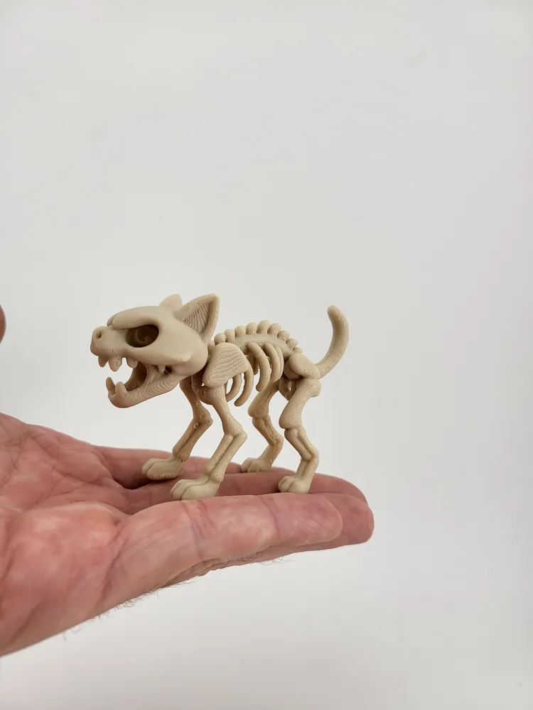 Skeleton Cat Figurine Cute Halloween skull Style thumbnail 3