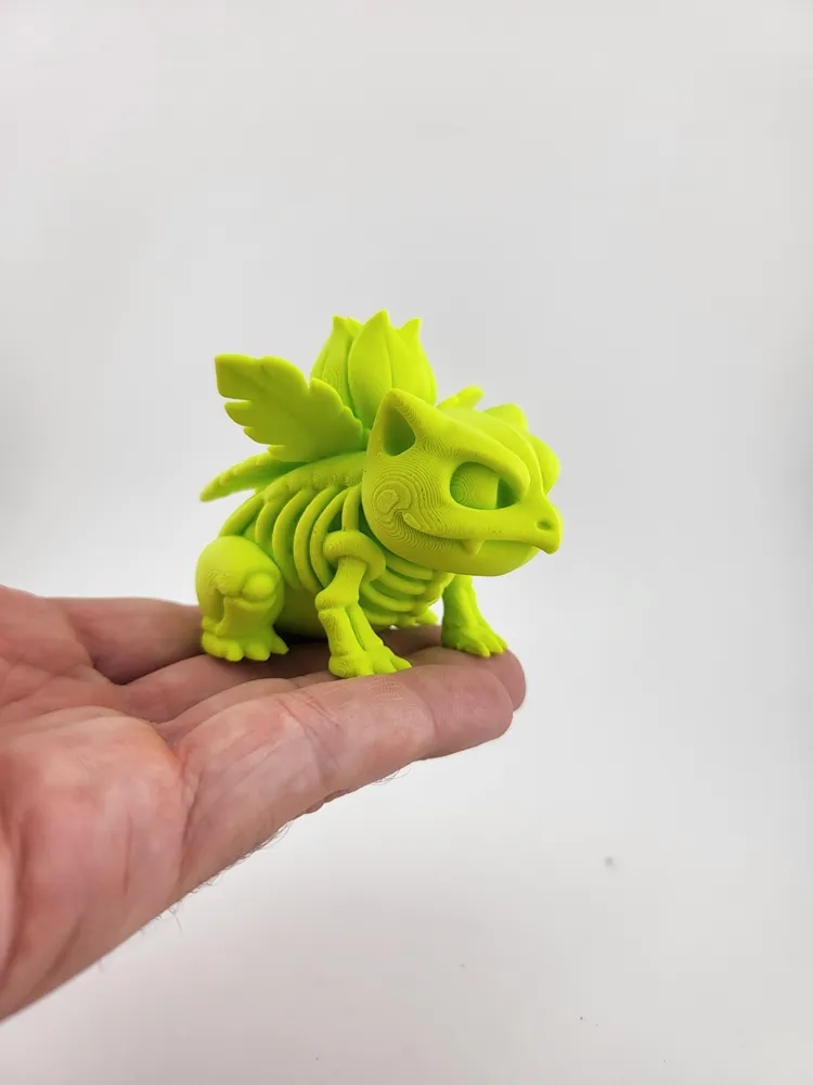 Ivysaur Pokemon Skeleton Stylized kawaii cute thumbnail 4