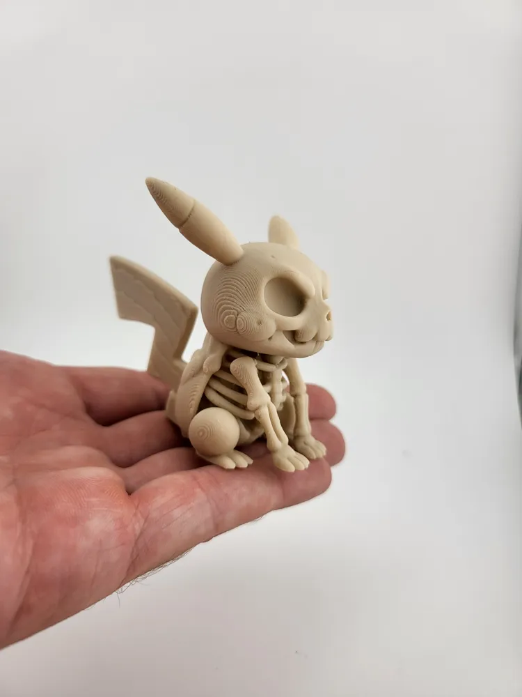 Pikachu Skeleton Stylized Figure Pokémon fan art thumbnail 2