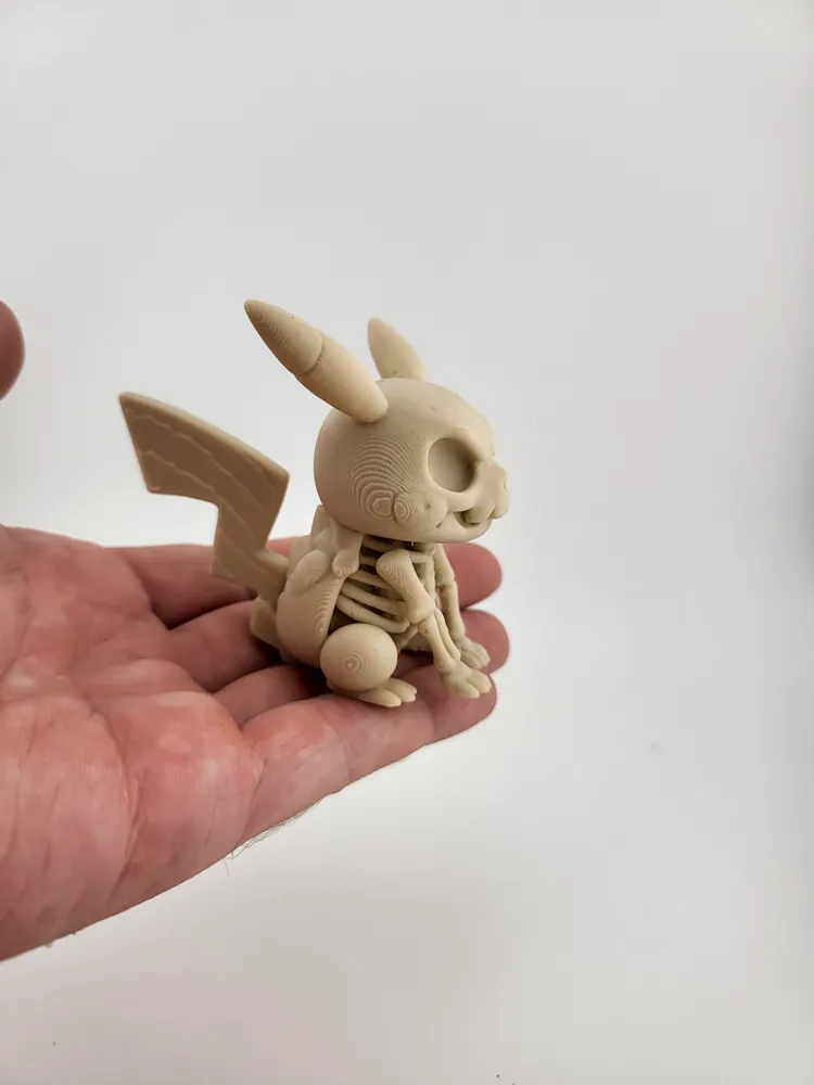 Pikachu Skeleton Stylized Figure Pokémon fan art thumbnail 3