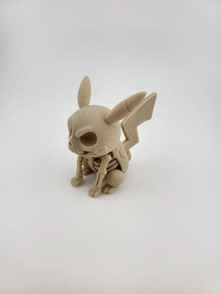 Pikachu Skeleton Stylized Figure Pokémon fan art thumbnail 4