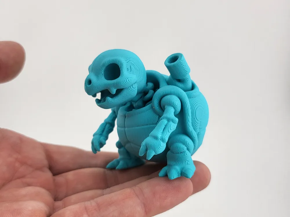 Blastoise Skeleton 3D Print Model pokemon kawaii